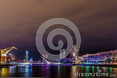 Buenos Aires Cityscape, Capital City of Argentina, Puerto Madero Neighborhood Editorial Stock Photo