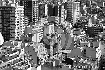 Buenos Aires highrises monochrome Stock Photo