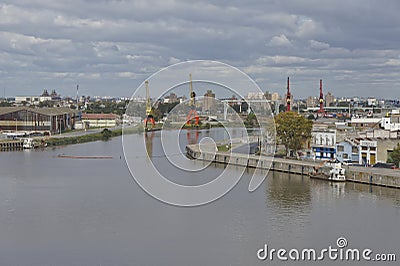 Buenos Aires, Port view, Argentina Editorial Stock Photo