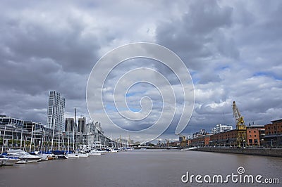 Buenos Aires, Port view, Argentina Editorial Stock Photo