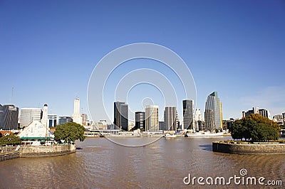 Buenos Aires, Port view, Argentina Editorial Stock Photo