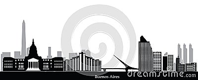 Buenos aires skyline Vector Illustration
