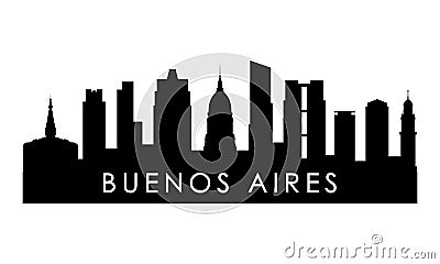 Buenos Aires skyline silhouette. Vector Illustration