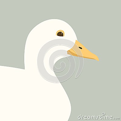 buff duck vector illustration flat style profile Vector Illustration