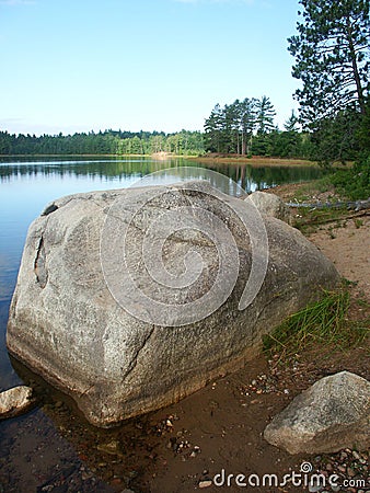 Buffalo Lake - northwoods Wisconsin Stock Photo