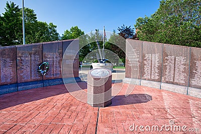 Buffalo, USA-20 July, 2019: Vietnam Veterans Monument in Buffalo and Erie County Naval and Military Park located at the Canalside Editorial Stock Photo