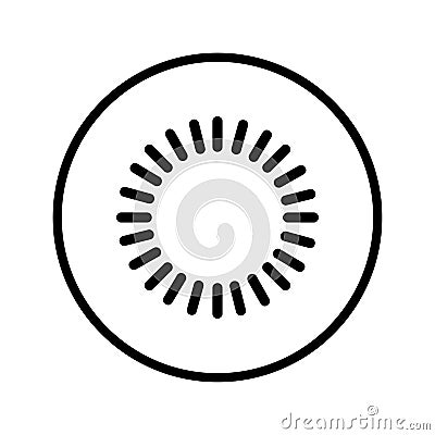 Buffering, loading icon. Black vector graphics Stock Photo