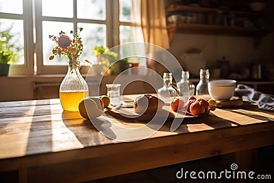 the buffet breakfast awaits you Generative AI Stock Photo