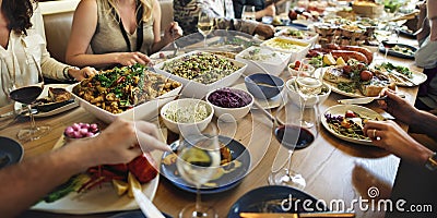 Buffet Dinner Dining Food Celebration Party Concept Stock Photo