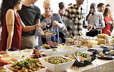 Buffet Dinner Restaurant Catering Food Concept Stock Photo