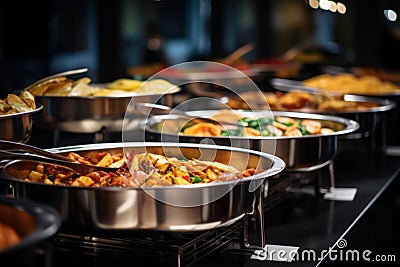 buffet food catering close up Stock Photo