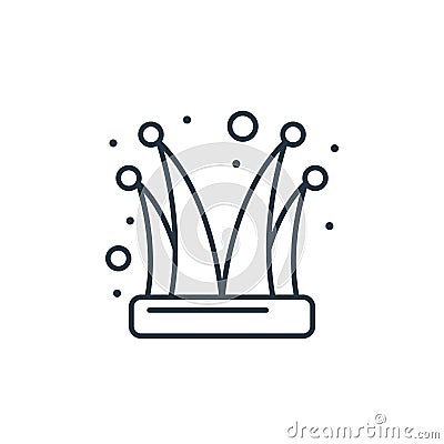 buffoon vector icon isolated on white background. Outline, thin line buffoon icon for website design and mobile, app development. Vector Illustration