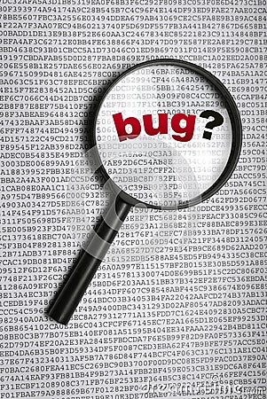 Bug in code Stock Photo