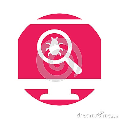 Bug finder Glyph Background vector icon which can easily modify or edit Vector Illustration