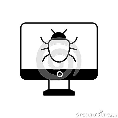 Bug Finder Glyph Vector Icon that can easily edit or modify. Vector Illustration