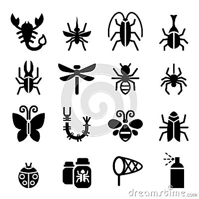 Bug & Insect icon Cartoon Illustration