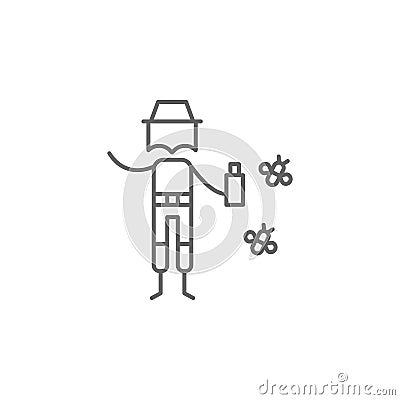 Bug repellent, adventure icon. Element of adventure icon. Thin line icon for website design and development, app development. Stock Photo
