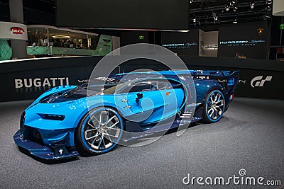 Bugatti Vision Gran Turismo - world premiere. Editorial Stock Photo