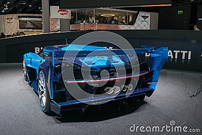 Bugatti Vision Gran Turismo - world premiere. Editorial Stock Photo