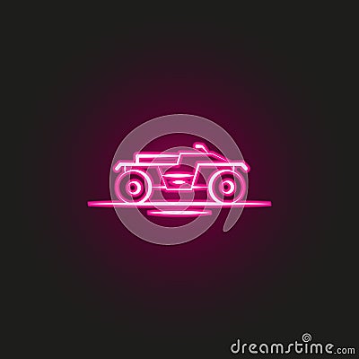 buggies desert car neon style icon. Simple thin line, outline vector of desert icons for ui and ux, website or mobile application Stock Photo