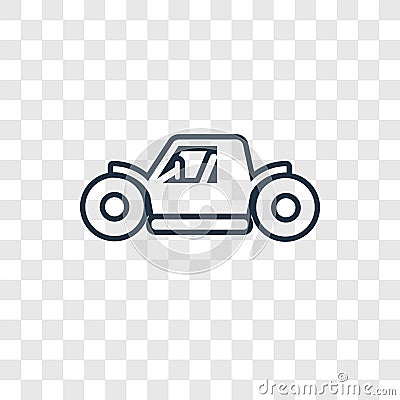 Buggy concept vector linear icon isolated on transparent background, Buggy concept transparency logo in outline style Vector Illustration
