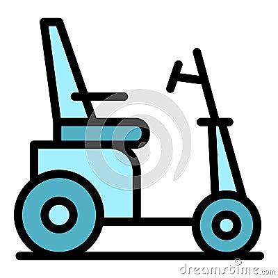 Buggy electric wheelchair icon vector flat Vector Illustration