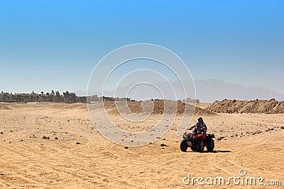 Buggy safari in Egypt. Extreme off road racing. Editorial Stock Photo