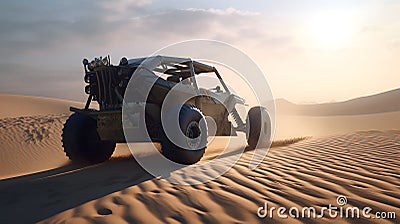 Buggy sand dunes desert Hyper-realistic one generative AI Stock Photo