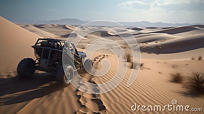 Buggy sand dunes desert Hyper-realistic three generative AI Stock Photo
