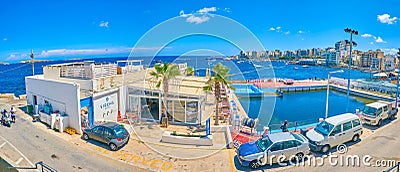 The historical bistro in Bugibba, Malta Editorial Stock Photo