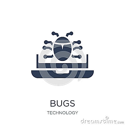 Bugs icon. Trendy flat vector Bugs icon on white background from Vector Illustration