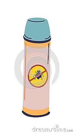 Bugs or mosquito repellent, fly spray vectors Vector Illustration