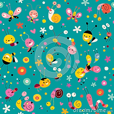 Bugs pattern Vector Illustration