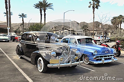 Awesome 1940 Buick Special & 1954 Chevrolet Bel Aire Editorial Stock Photo