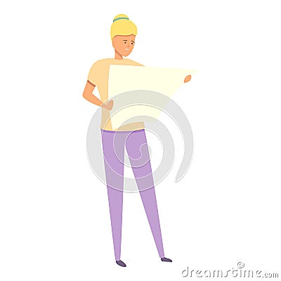 Build brand plan icon cartoon vector. Creative company Vector Illustration