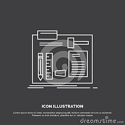 Build, construct, diy, engineer, workshop Icon. Line vector symbol for UI and UX, website or mobile application Vector Illustration