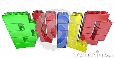 Build Construct Project Task Blocks Word Letters Stock Photo