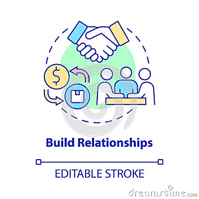 Build relationship concept icon Vector Illustration