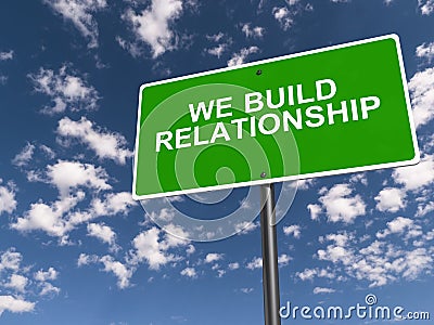 We build relationship Cartoon Illustration