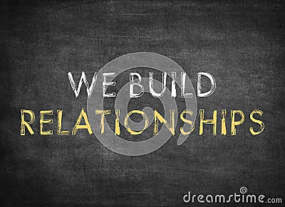 we build relationships Stock Photo