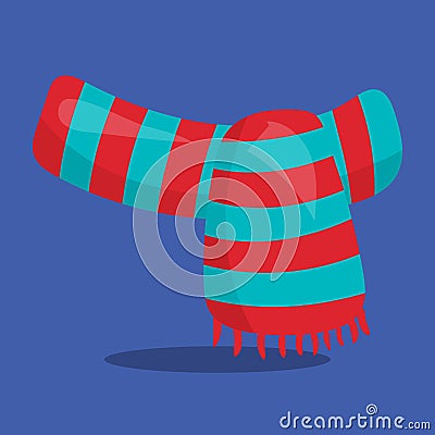 Build a snowman scarf 13 Vector Illustration