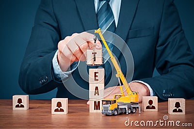 Build team - human resources concept Stock Photo