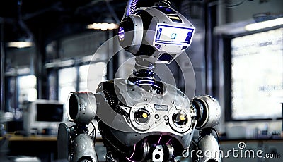 the Build a working robot system Stock Photo