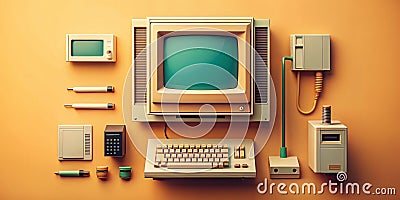Build Your Own Retro Computer A Minimalist StepbyStep Guide to Assembling a Vintage PC Stock Photo