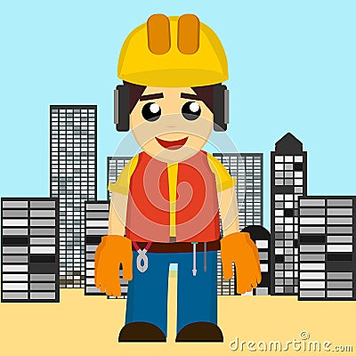 Builder man Vector Illustration