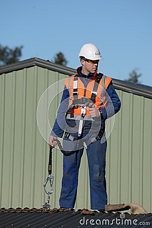 Builder ready to go Stock Photo