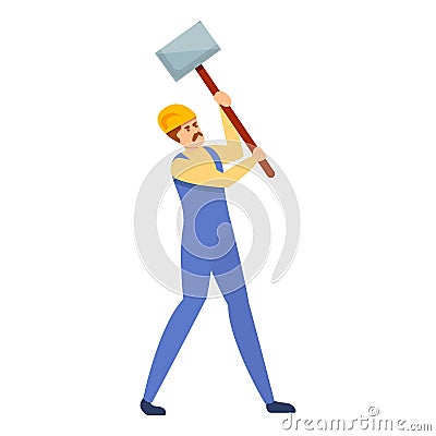 Builder shovel icon, cartoon style Vector Illustration