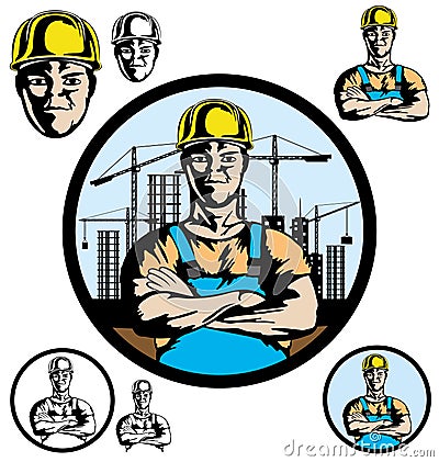 Builder sign Vector Illustration