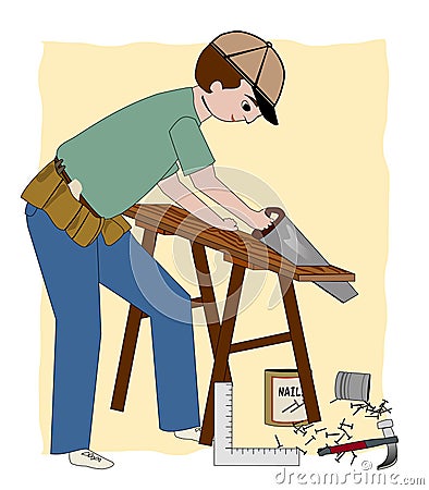 The Builder Vector Illustration