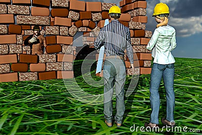 Builders. Stock Photo